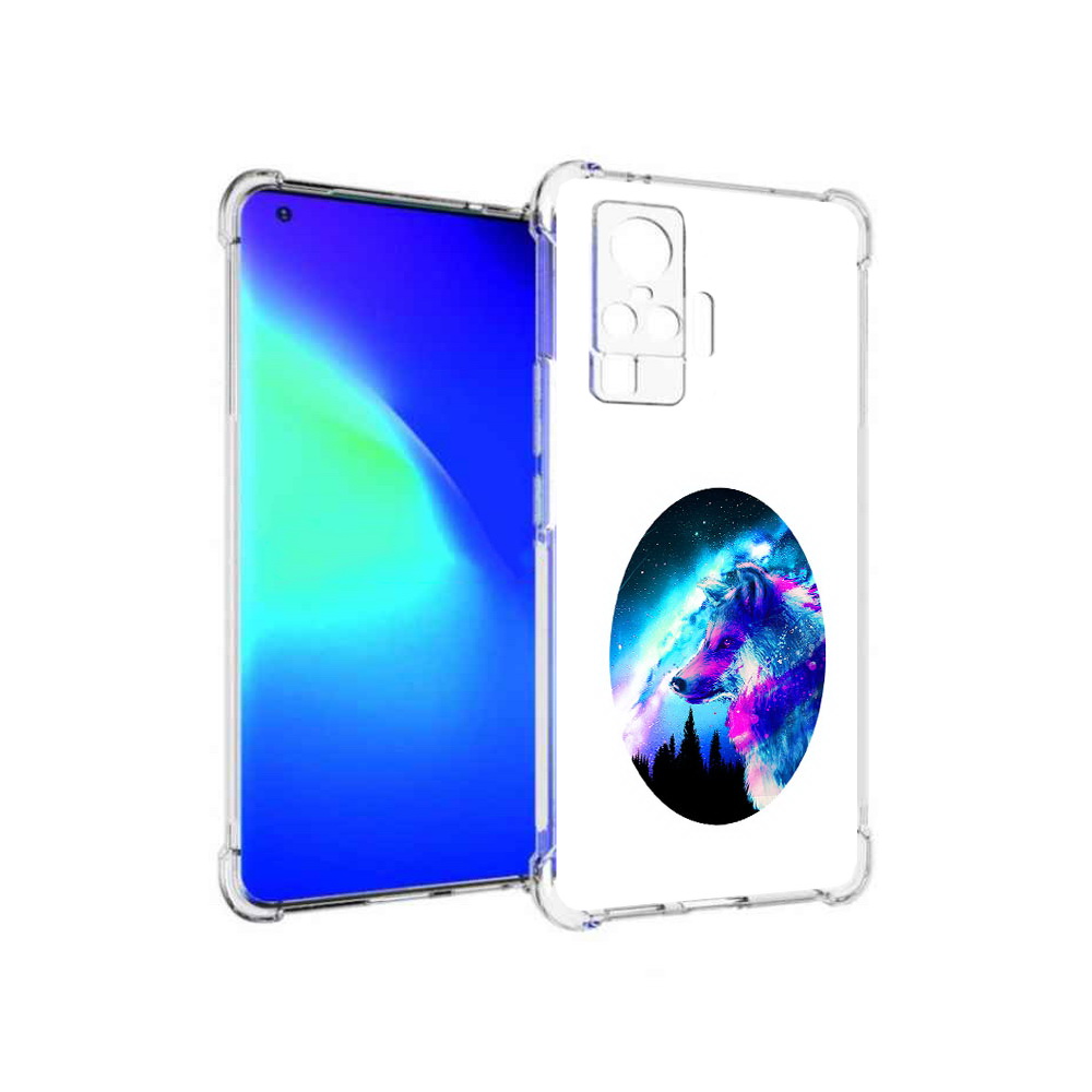 

Чехол MyPads Tocco для Vivo X50 Pro голубой волк (PT151209.405.293), Прозрачный, Tocco