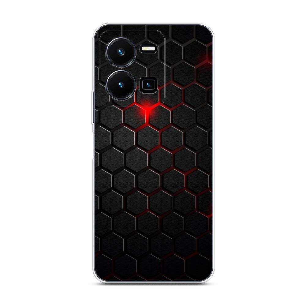 

Чехол Awog "Фон соты красные" на Vivo Y35 4G / Виво Y35 4G, Красный;черный