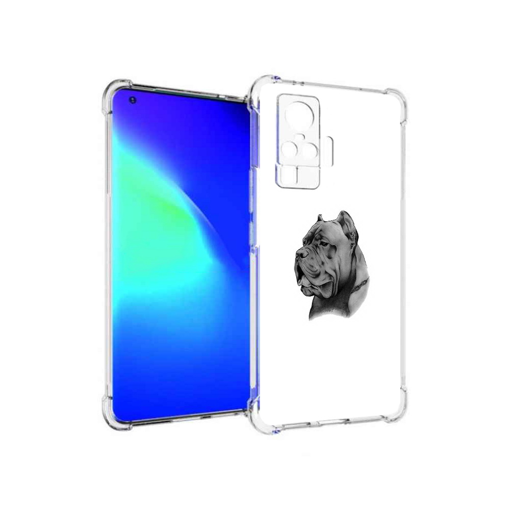 

Чехол MyPads Tocco для Vivo X50 Pro грозный бульдог (PT151209.405.300), Прозрачный, Tocco