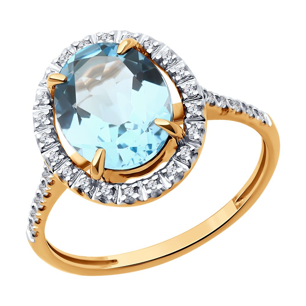

Кольцо из золота р. , Diamant 51-310-02442-1, фианит\топаз, 51-310-02442-1