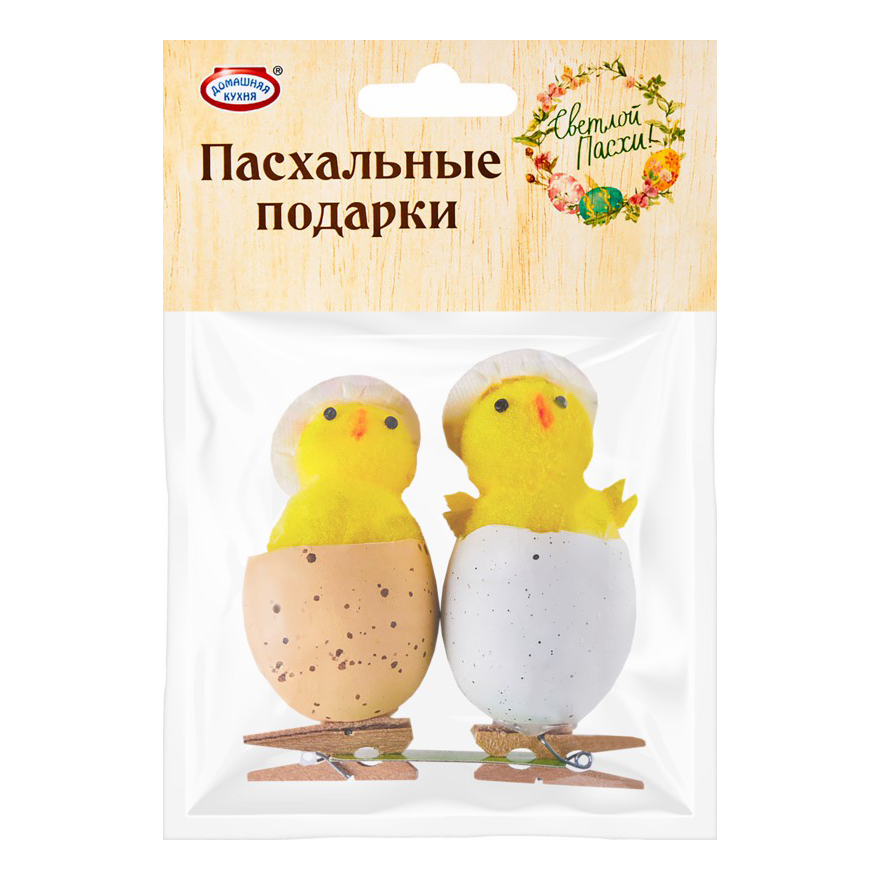 

Сувениры Домашняя Кухня пасхальный набор цыплята на прищепке 2 шт