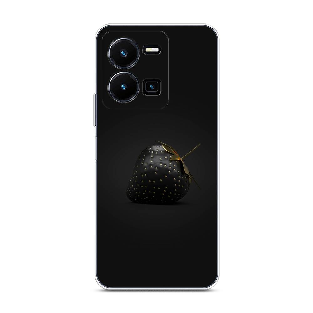 

Чехол Awog на Vivo Y35 4G / Виво Y35 4G "Черная клубника", Золотистый;черный;серый