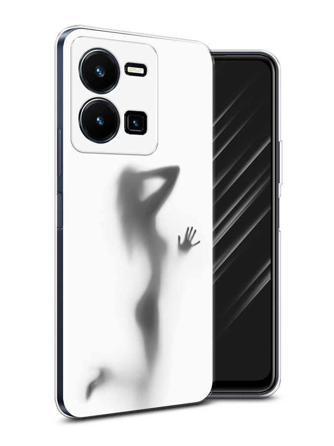 

Чехол Awog на Vivo Y35 4G / Виво Y35 4G "Стекло в душе", Белый;серый;черный