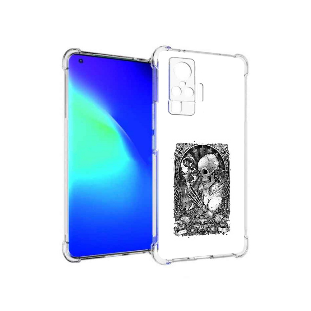 

Чехол MyPads Tocco для Vivo X50 Pro девушка скелет (PT151209.405.316), Прозрачный, Tocco