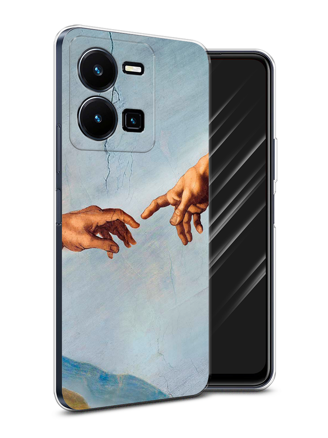 

Чехол Awog на Vivo Y35 4G / Виво Y35 4G "Сотворение Адама", Голубой;коричневый;серый