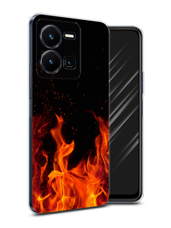 

Чехол Awog на Vivo Y35 4G / Виво Y35 4G "Все в огне", Оранжевый;черный