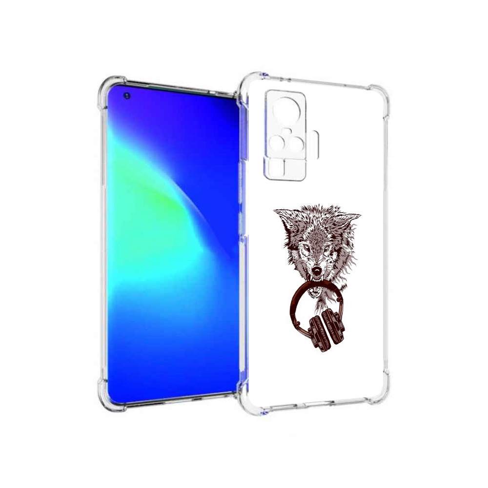 

Чехол MyPads Tocco для Vivo X50 Pro дикий волк (PT151209.405.325), Прозрачный, Tocco