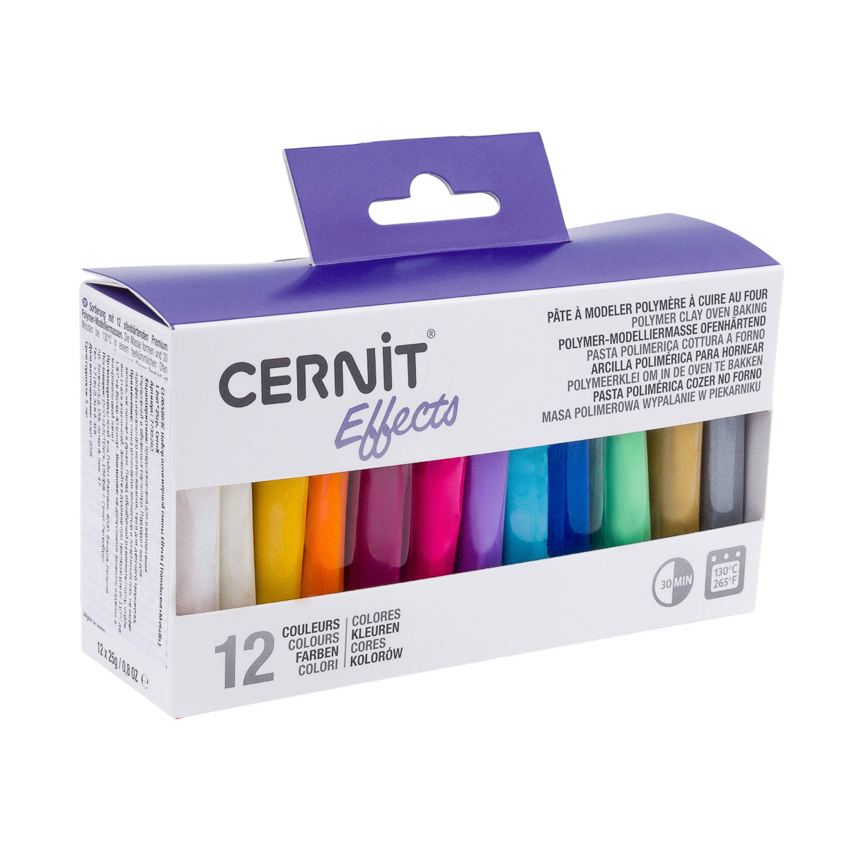 

Набор полимерной глины Cernit Effects CEASS003C Translucent Metallic 12 шт*25 г, Разноцветный