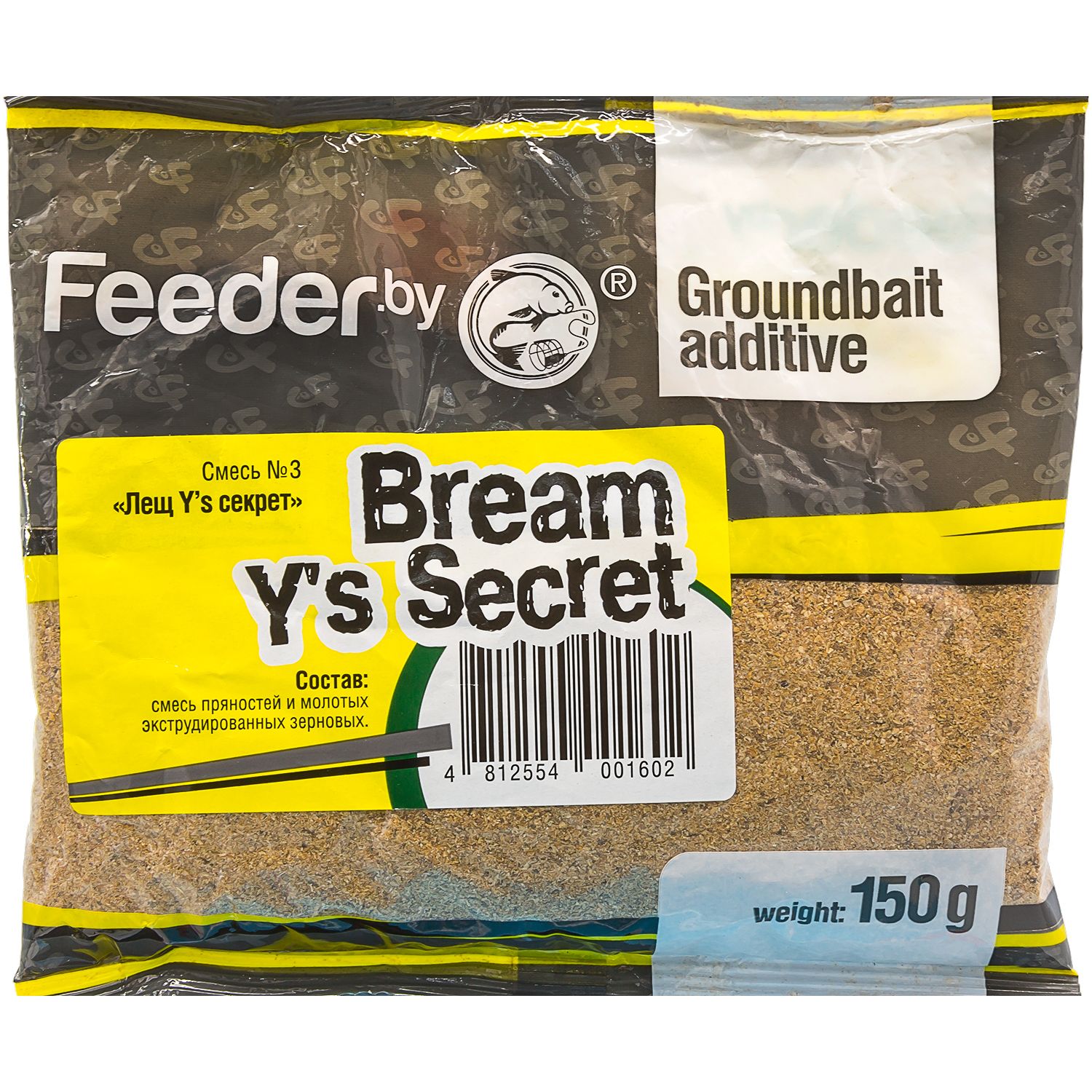 

Прикормка Feeder.by Groundbait additive микс 3 Bream Ys Secret 150 гр, Разноцветный, Groundbait additive