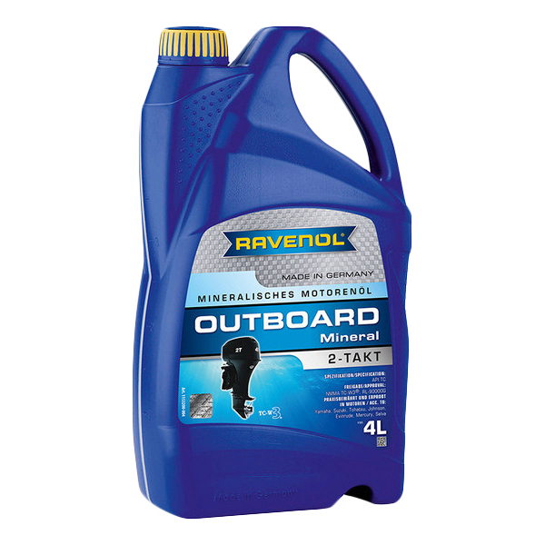 Моторное масло Ravenol для 2Т лод.моторов Outboard 2T Mineral new 4л