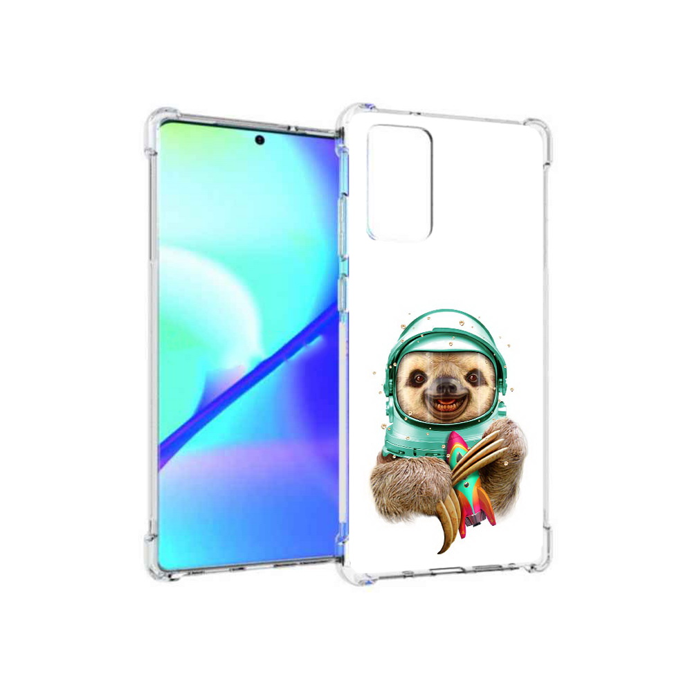 

Чехол MyPads Tocco для Samsung Galaxy Note 20 Ленивец астронавт (PT152536.527.104), Прозрачный, Tocco