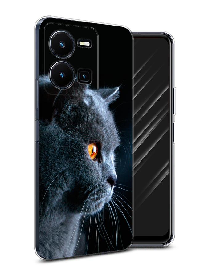 

Чехол Awog на Vivo Y35 4G / Виво Y35 4G "Благородный кот британец", Черный;серый;оранжевый