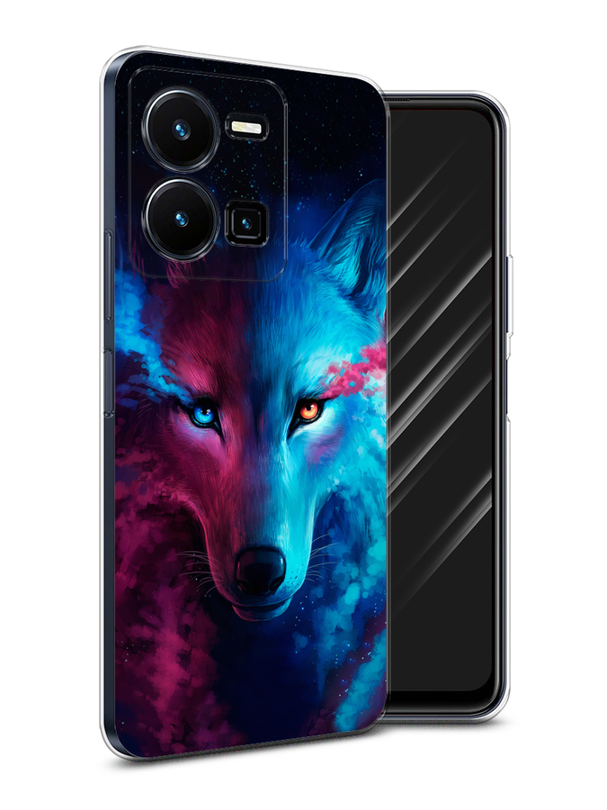 

Чехол Awog на Vivo Y35 4G / Виво Y35 4G "Волшебный волк", Черный;серый;синий
