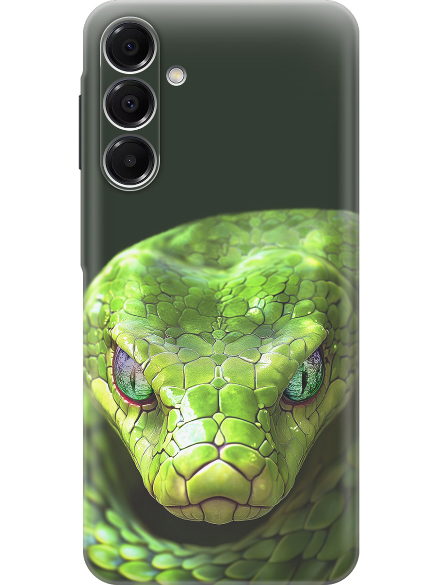 

Силиконовый чехол на Samsung Galaxy A16 с принтом "Змея", Прозрачный;черный;зеленый, 786721713