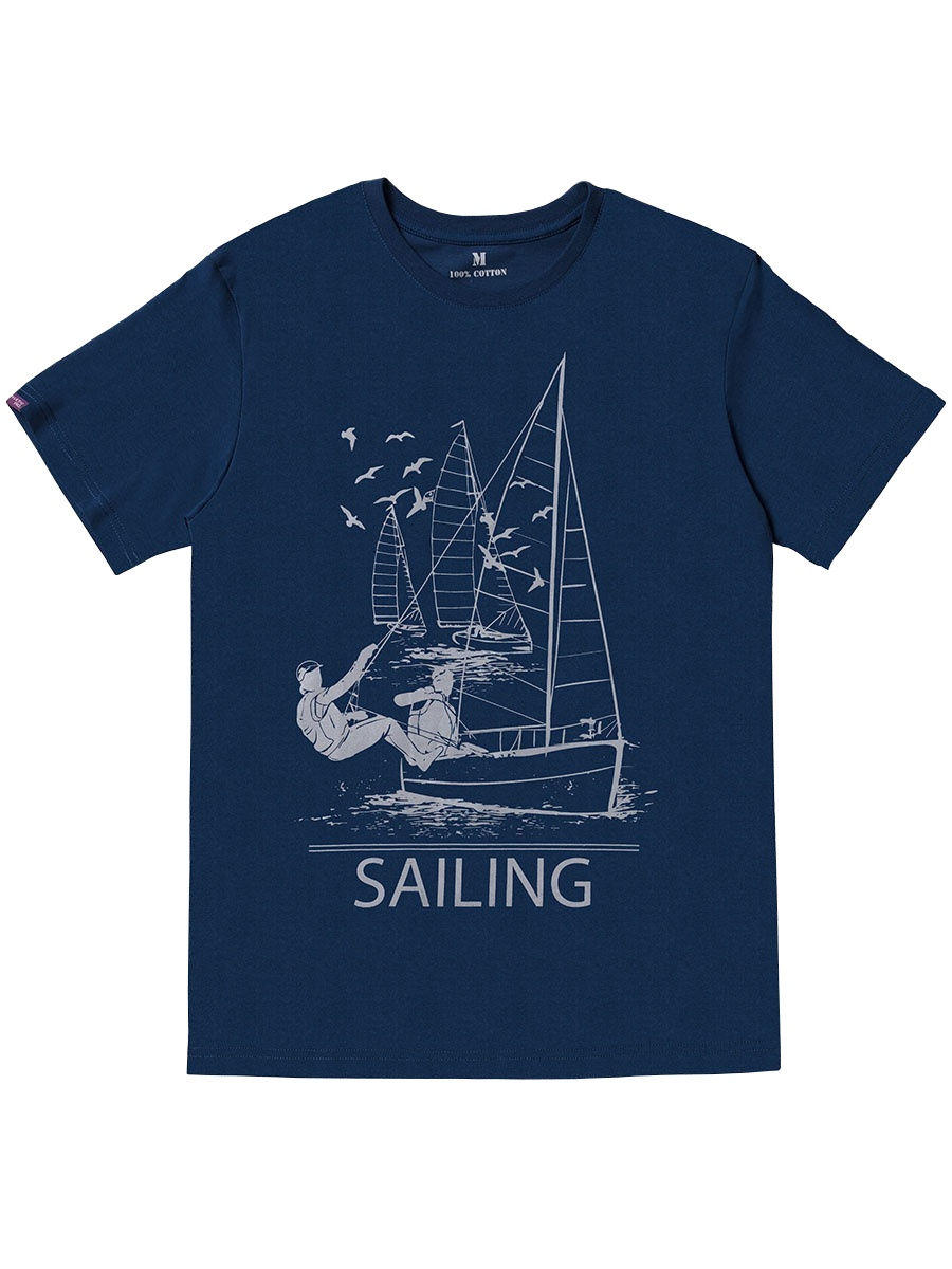 

Футболка мужская Athletic pro. Sailing Sport синяя 2XL, Sailing Sport