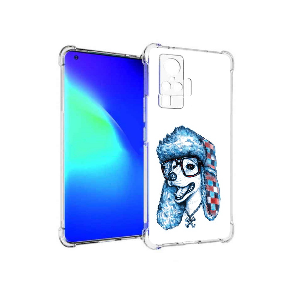 

Чехол MyPads Tocco для Vivo X50 Pro зимний пес (PT151209.405.362), Прозрачный, Tocco