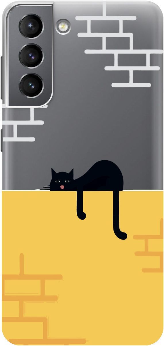 

Чехол на Samsung Galaxy S21 FE 5G с принтом "Lazy Cat" прозрачный, Прозрачный;желтый, 5641