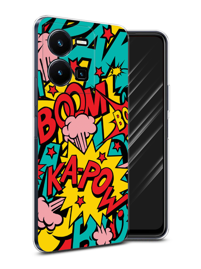 

Чехол Awog на Vivo Y35 4G / Виво Y35 4G "Постер pop art", Голубой;желтый;красный