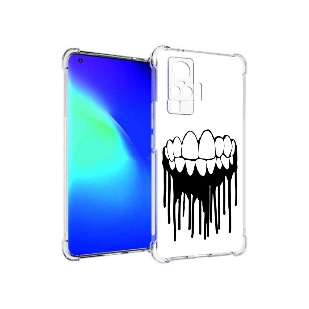 

Чехол MyPads Tocco для Vivo X50 Pro зубы (PT151209.405.372), Прозрачный, Tocco