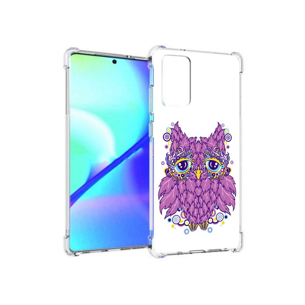 

Чехол MyPads Tocco для Samsung Galaxy Note 20 Розовая сова (PT152536.527.147), Прозрачный, Tocco