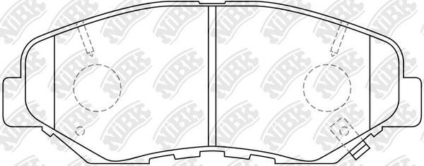 

Тормозные колодки NiBK передние дисковые для Honda CR-V 2.0i 2002- PN8485