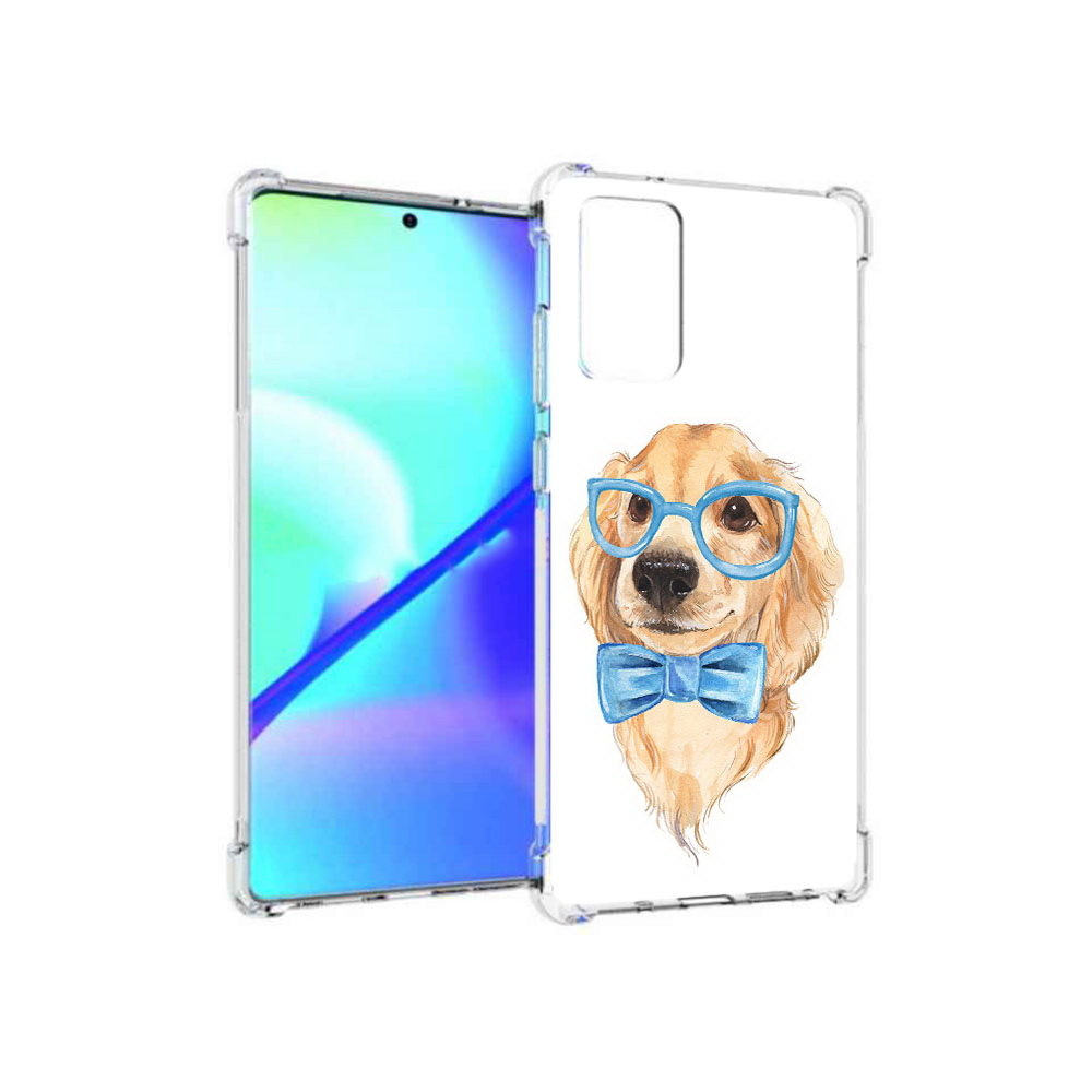 

Чехол MyPads Tocco для Samsung Galaxy Note 20 Собака интеллигент (PT152536.527.159), Прозрачный, Tocco