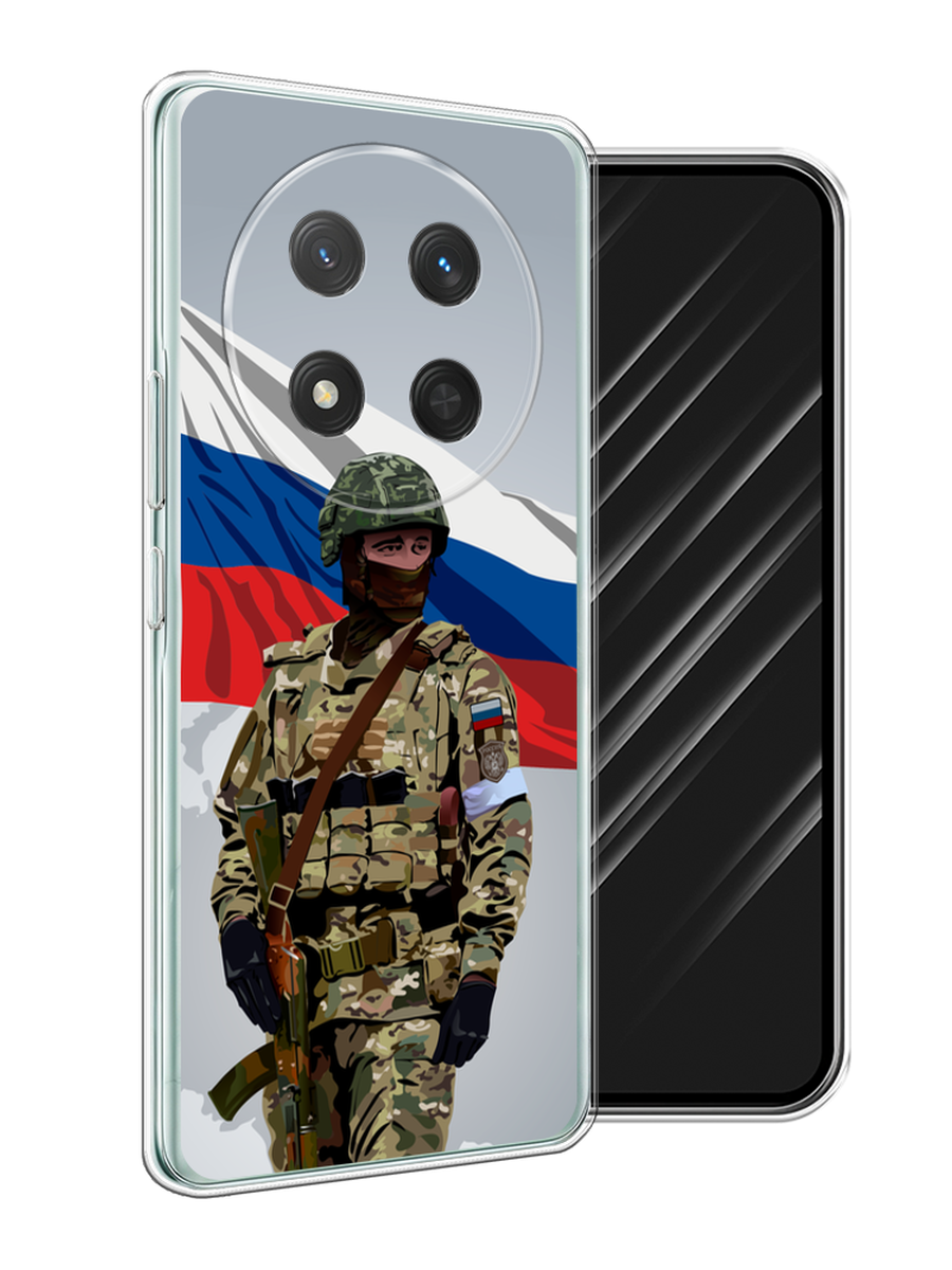 

Чехол Awog на Honor X9C/X60 Pro "Солдат с флагом", Белый;синий;красный;зеленый, 6125350-1