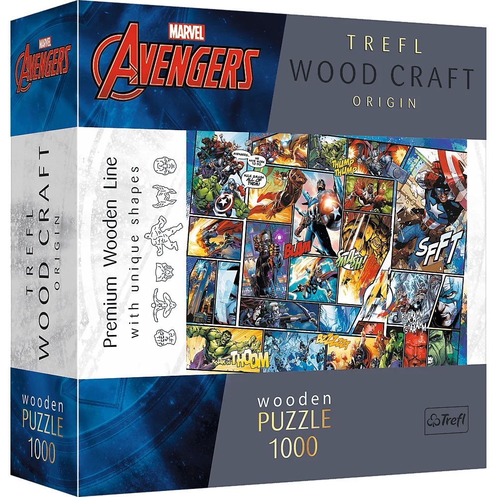 

Пазл деревянный Trefl Вселенная комиксов Marvel, 1000 дет, Вселенная комиксов Marvel
