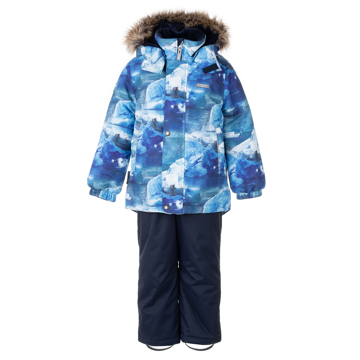 Комплект верхней одежды детский KERRY Ron K23420D, 6589-сине-голубой рисунок, 116
