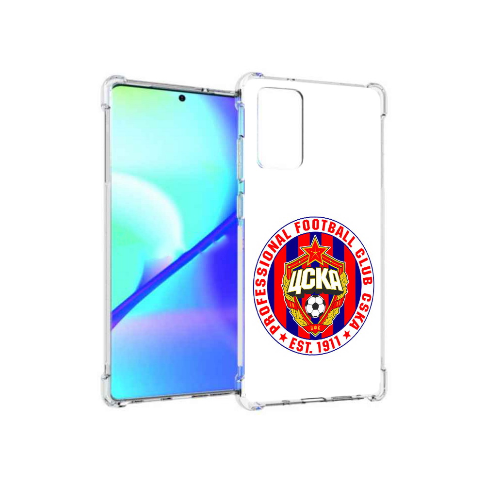 

Чехол MyPads Tocco для Samsung Galaxy Note 20 ФК ЦСК логотип (PT152536.527.178), Прозрачный, Tocco