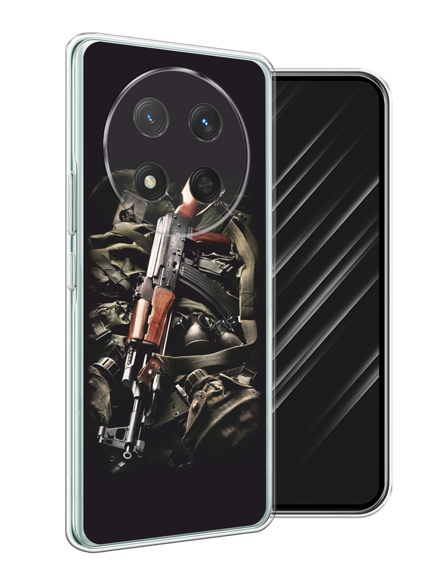 

Чехол Awog на Honor X9C/X60 Pro "Автомат", Черный;коричневый;серый, 6125350-1