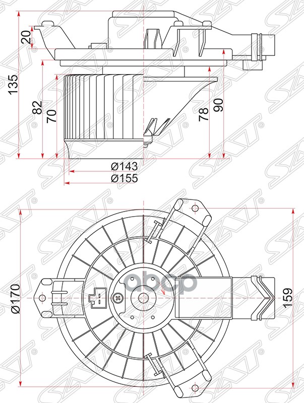

Мотор Отопителя Салона Toyota Hiace/Quantum ##H2## 05-/Honda Insight 09- (Lhd) Sat арт. ST