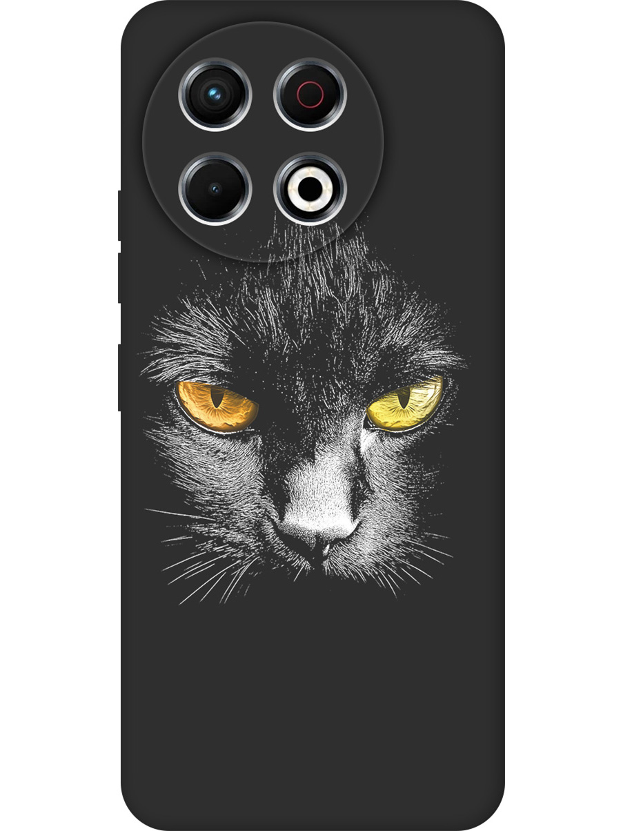 

Силиконовый чехол на Tecno Spark 30 Pro с принтом матовый черный 839001, Черный;белый;золотистый, 786719912