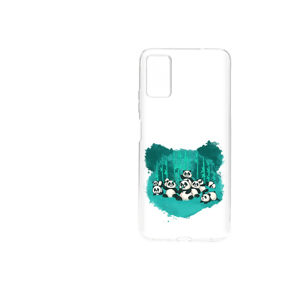 Чехол MyPads Tocco для ZTE Blade A71 (2021) нарисованные панды (PT226945.474.508)