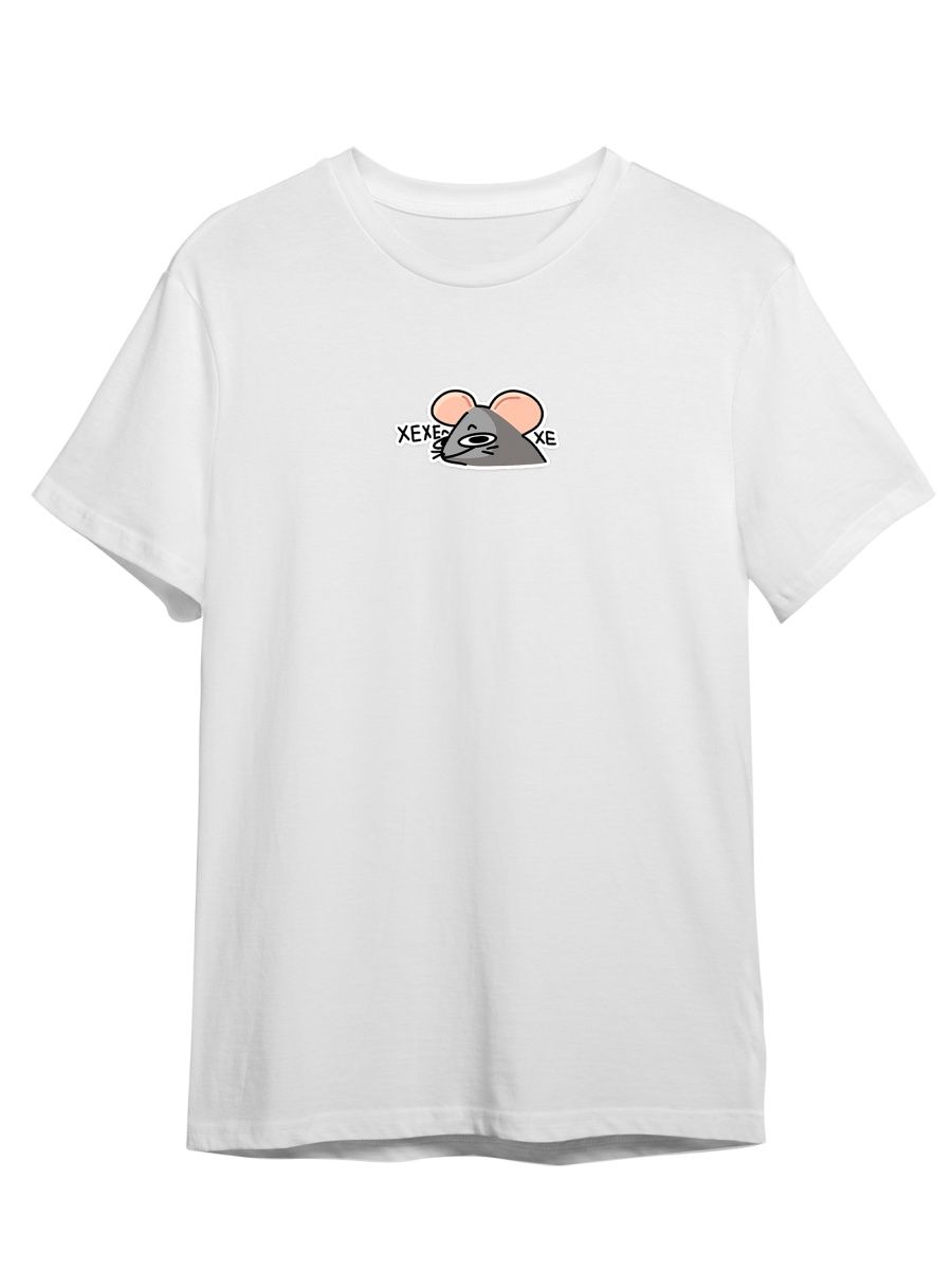 

Футболка унисекс Каждому Своё Крыса/Мышь/Стикер ВК JJMS21 белая 5XL, "Крыса/Мышь/Стикер ВК" JJMS21