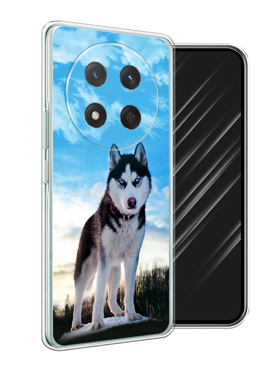 

Чехол Awog на Honor X9C/X60 Pro "Хаски 3", Белый;черный;голубой, 6125350-1