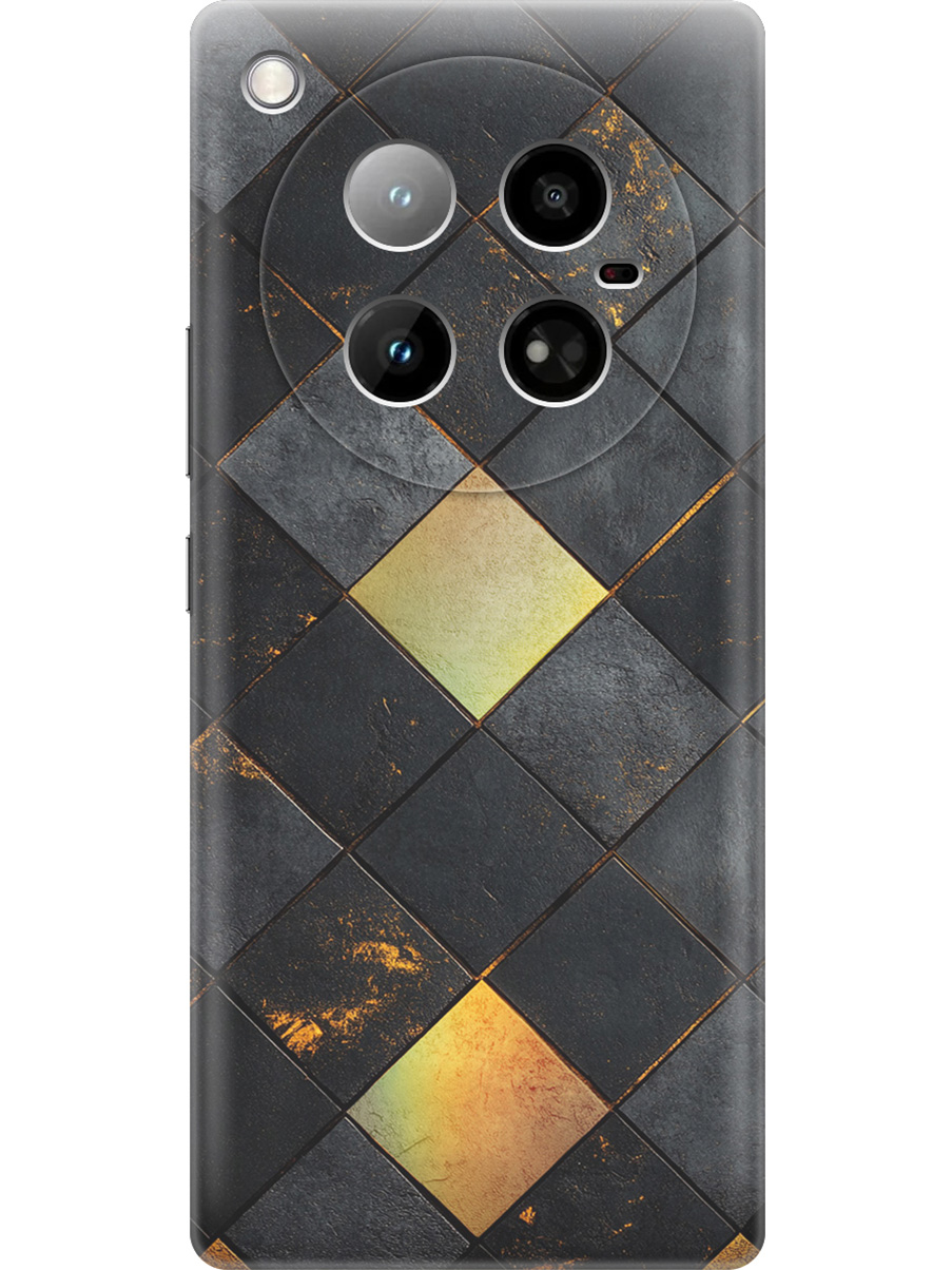 

Силиконовый чехол на Infinix Zero 40 4G с принтом "Черно-золотая плитка", Прозрачный;золотистый;черный, 786722332