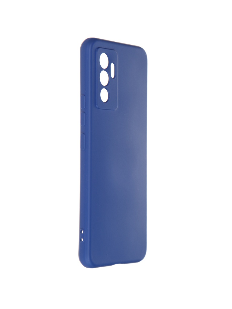 фото Чехол df для vivo v23e silicone с микрофиброй blue voriginal-08 df-group