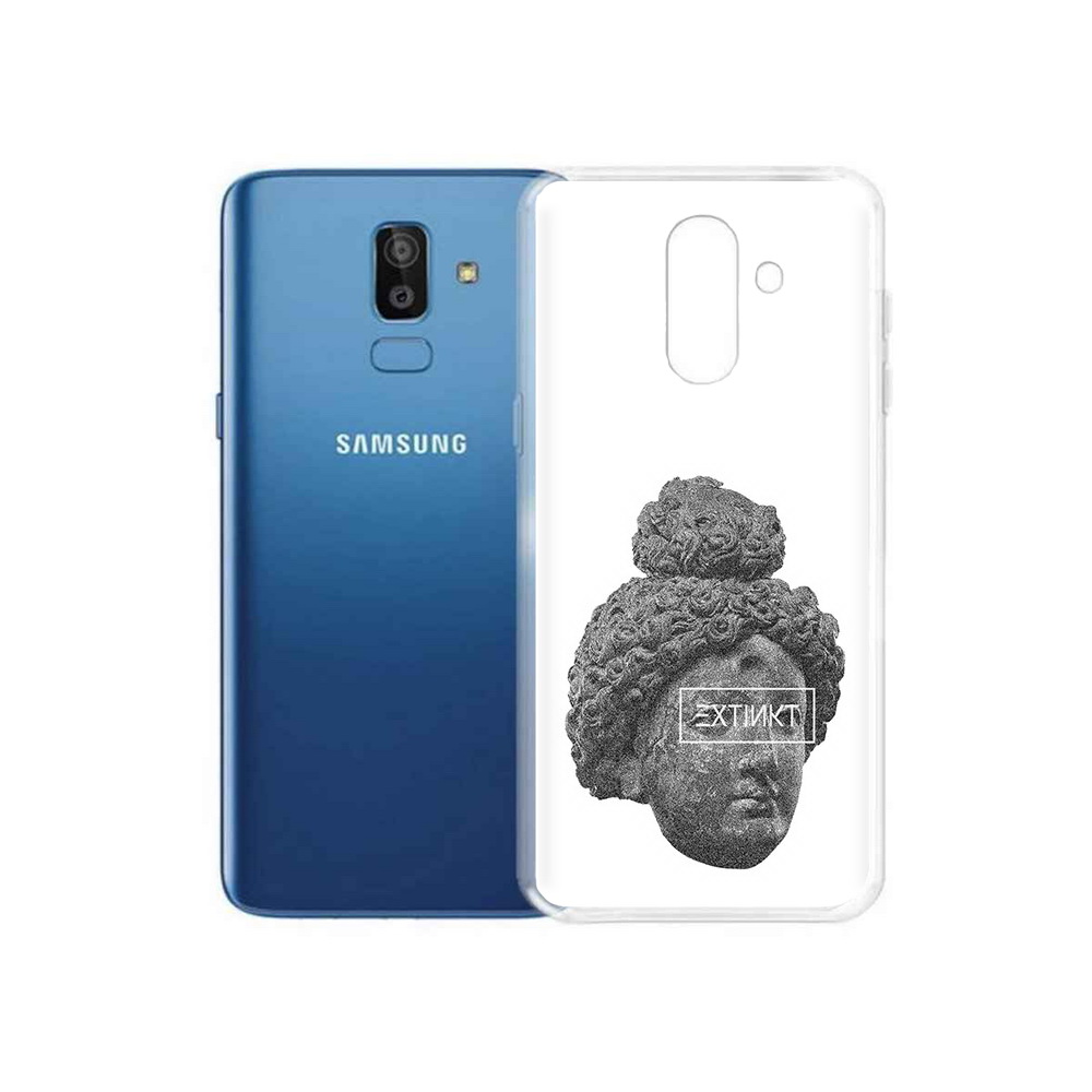 

Чехол MyPads Tocco для Samsung Galaxy J8 каменное лицо девушки (PT226929.592.383), Прозрачный, Tocco