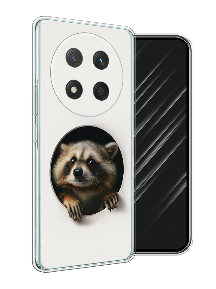 

Чехол Awog на Honor X9C/X60 Pro "Любопытный енот", Коричневый;черный;белый, 6125350-1