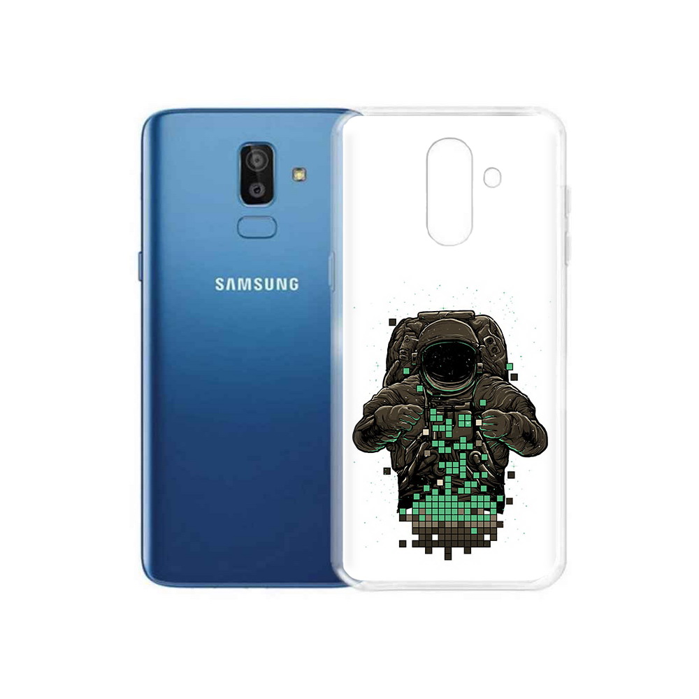 

Чехол MyPads Tocco для Samsung Galaxy J8 космонавт с пикселями (PT226929.592.394), Прозрачный, Tocco