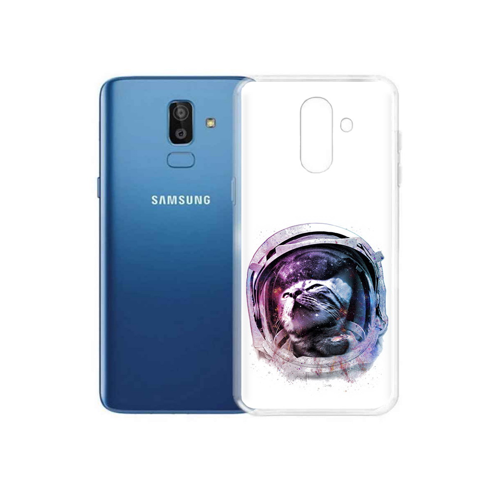 

Чехол MyPads Tocco для Samsung Galaxy J8 кот в шлеме (PT226929.592.396), Прозрачный, Tocco
