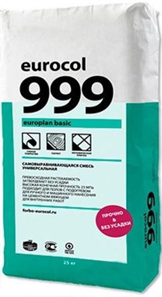 FORBO EUROCOL 999 Europlan Basict самовыравнивающая универсальная смесь (25кг)