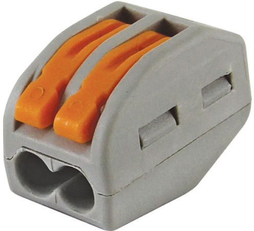 

TDM Electric 412 клеммник 2х(0,1-2,5мм2) быстрозажимной с рычажком (упак.5шт.), Серый