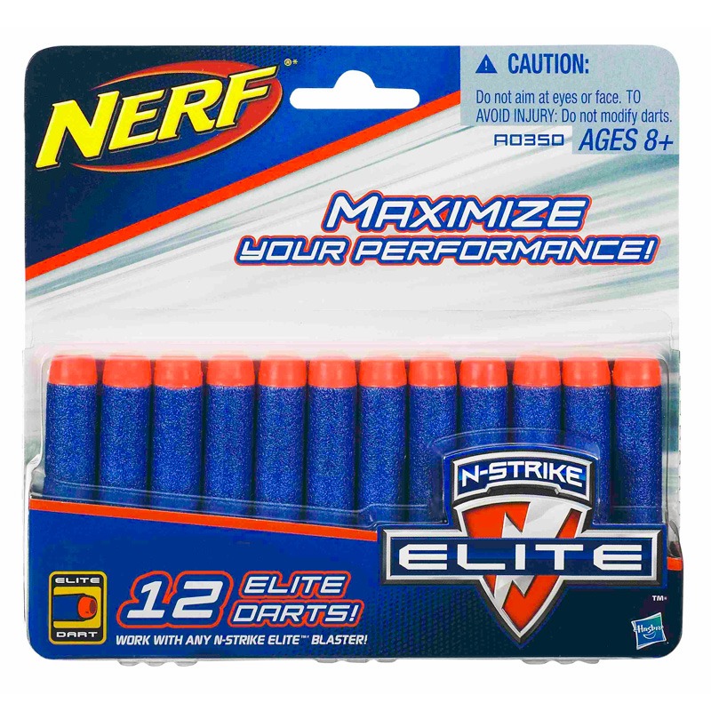 

NERF НЁРФ ЭЛИТ, 12 Стрел A0350EU4 Хасбро С,А,, Синий