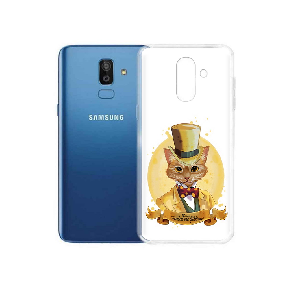 

Чехол MyPads Tocco для Samsung Galaxy J8 кот юрист (PT226929.592.401), Прозрачный, Tocco