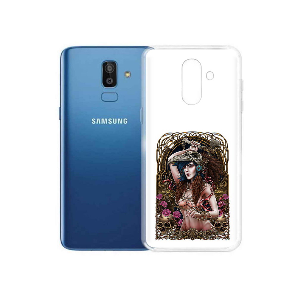 

Чехол MyPads Tocco для Samsung Galaxy J8 красивая девушка рисунок (PT226929.592.407), Прозрачный, Tocco