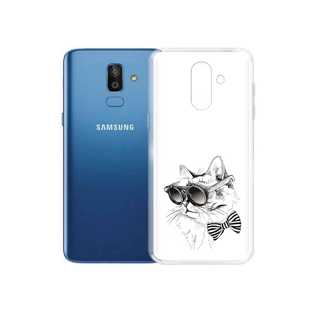 

Чехол MyPads Tocco для Samsung Galaxy J8 крутая кошка в очках (PT226929.592.421), Прозрачный, Tocco