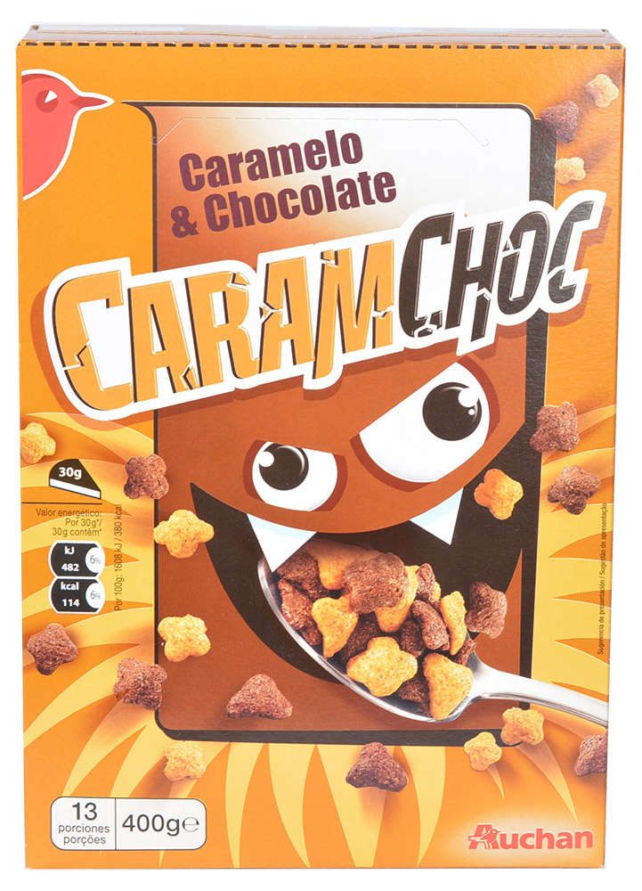 

Хлопья АШАН Красная птица Caramchoc caramel & chocolat 400 г