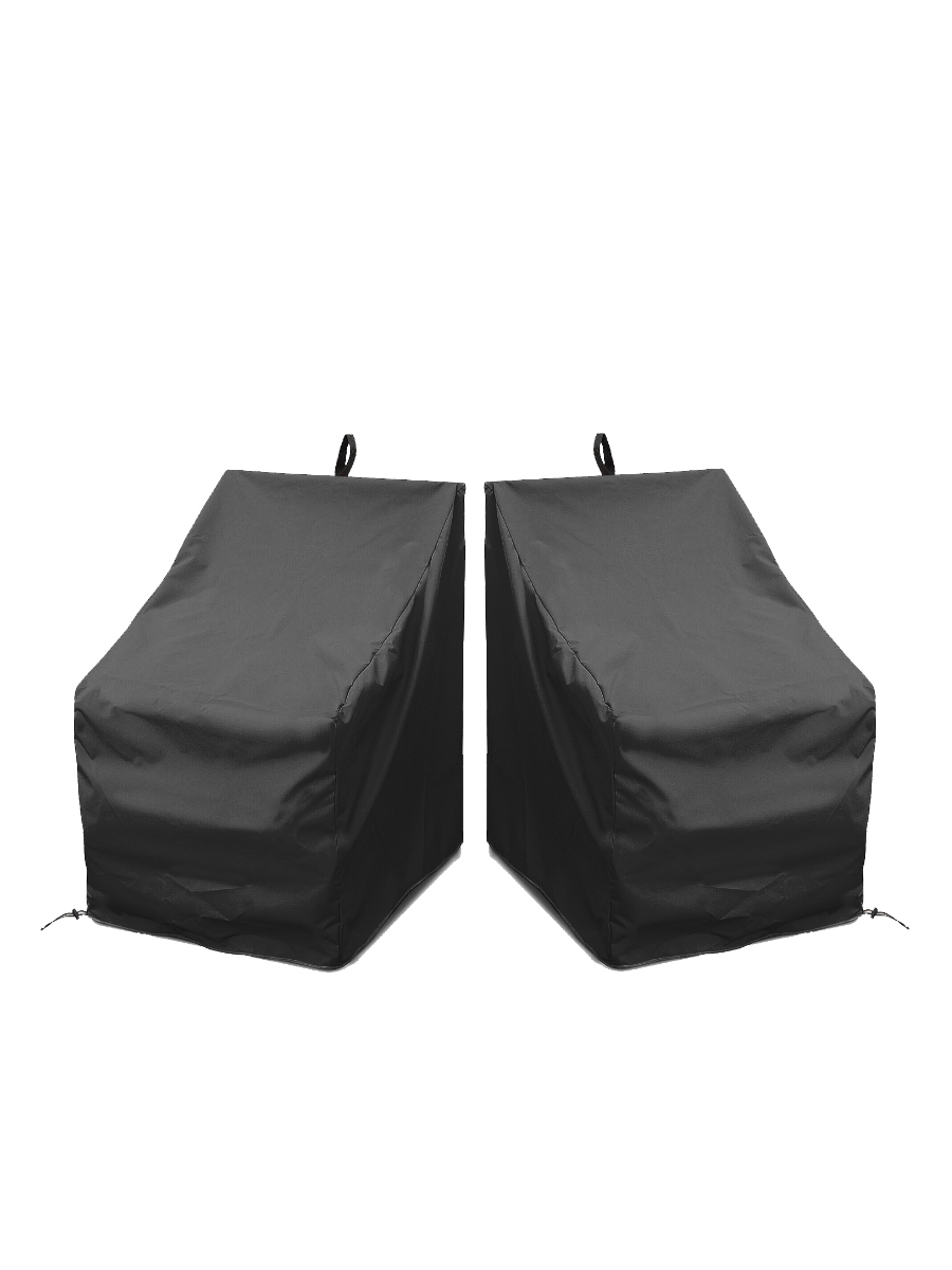 фото Комплект чехлов для стульев tplus 570x570x920 мм 2 шт (оксфорд 210, чёрный)